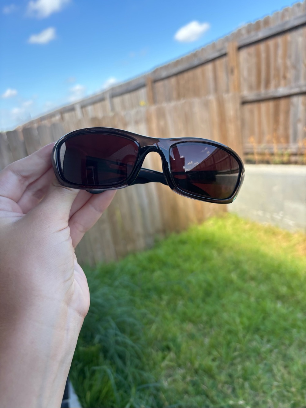 Black Protective VR/AR Sunglasses Cover with Dark Brown Lenses - Unbranded